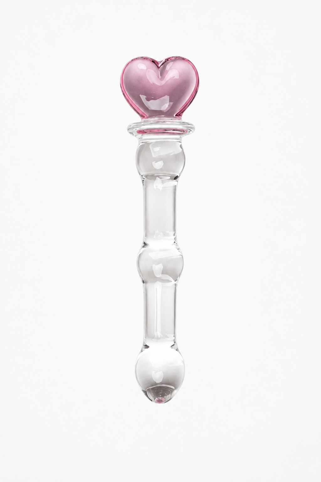 ALOITA Crystal Heart – Masażer Szklany z Borokrzemowego Szkła, Różowe Serce