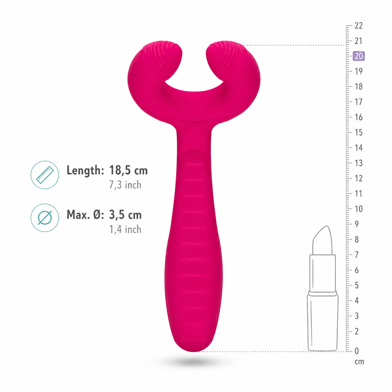 Wibrator dla Par 2w1 Podwójny Silnik USB Wodoodporny Stymulator Punktu G i Prostaty