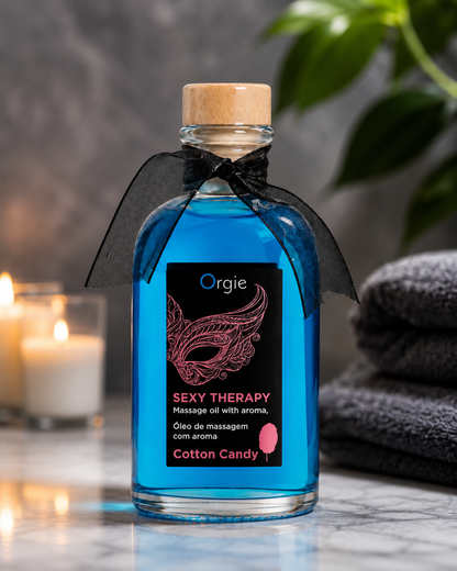 Orgie Lips Massage Kit Cotton Candy 100 ml – Zestaw do Masażu z Piórkiem