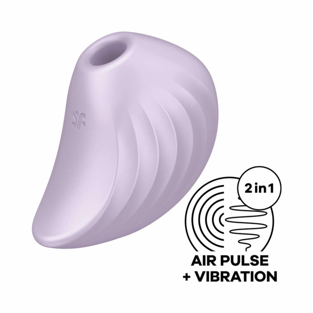 Satisfyer Pearl Diver Violet – stymulator łechtaczki z technologią Air Pulse + wibracje, silikonowy, wodoodporny